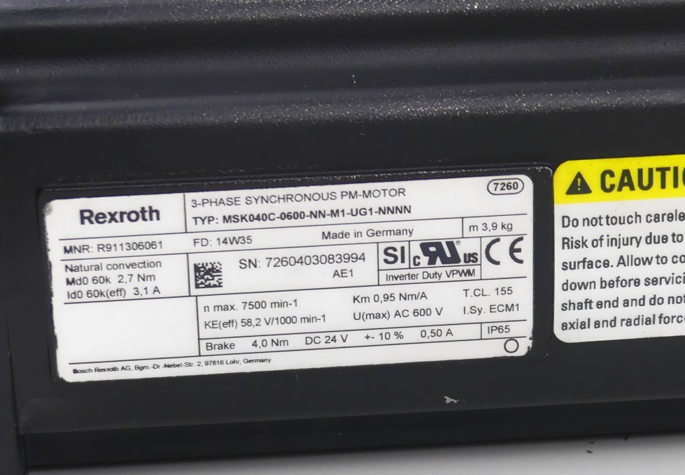 Rexroth MSK040C-0600-NN-M1-UG1-NNNN