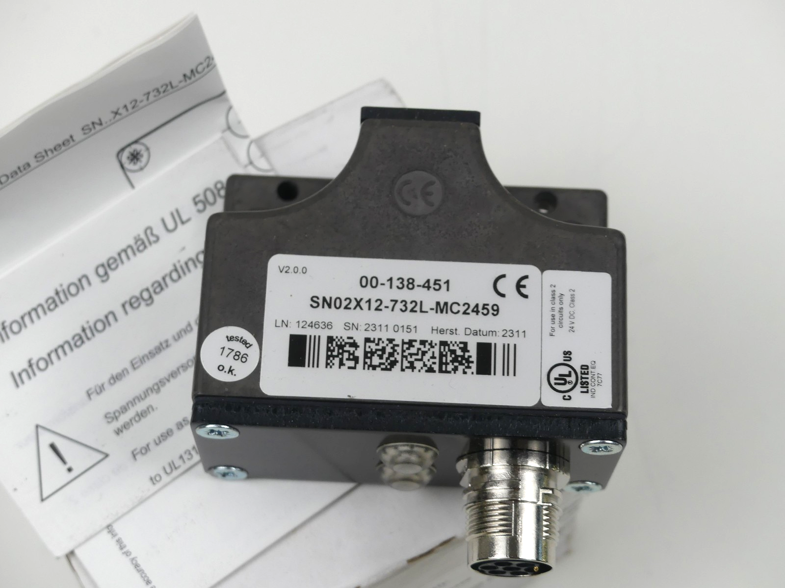 Euchner SN02X12-732L-MC2459 Näherungsreferenzschalter 126458
