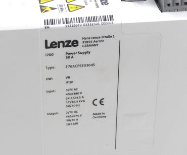 LENZE E70ACPSE0304S Power Supply 30A