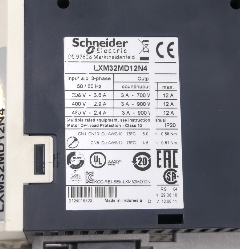 Schneider Electric LXM32MD12N4