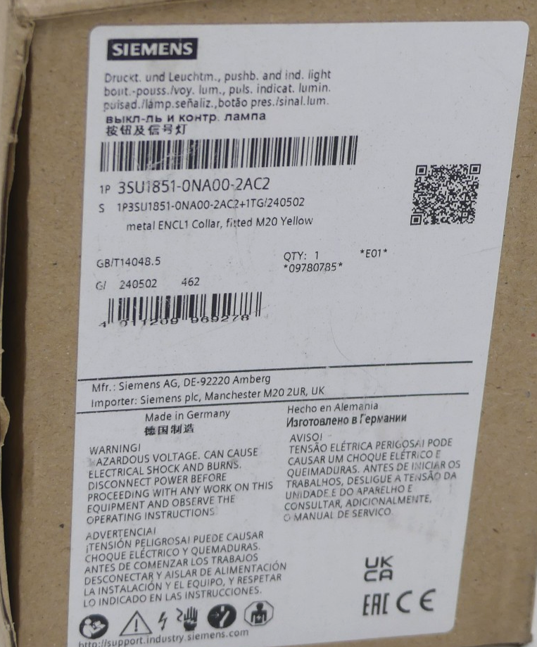 SIEMENS 3SU1851-0NA00-2AC2 / 3SU18510NA002AC2