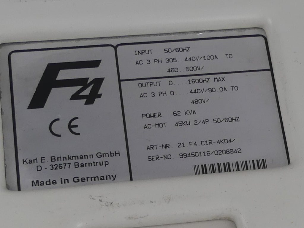 KEB F4 Combivert 21.F4.C1R-4K04  62 KVA 45KW