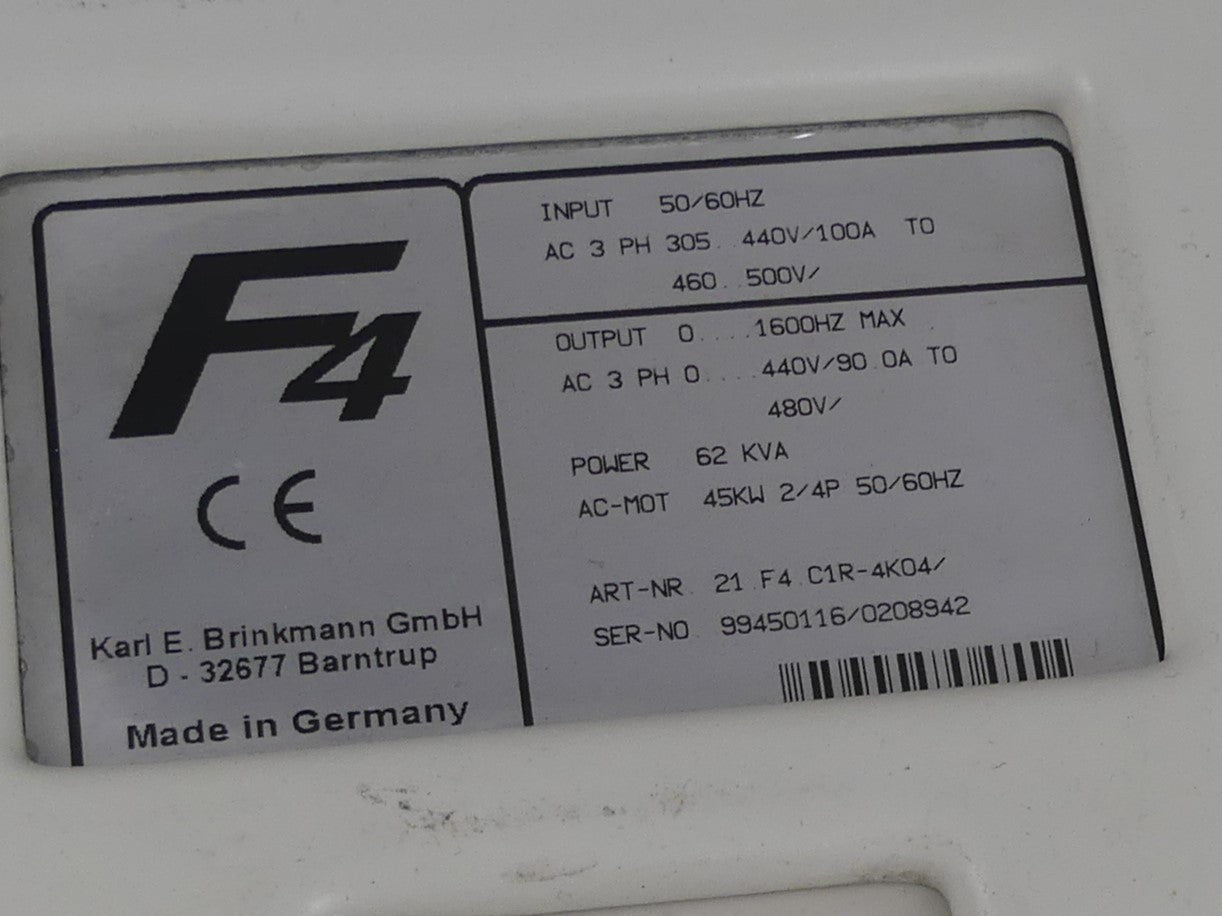 KEB F4 Combivert 21.F4.C1R-4K04  62 KVA 45KW