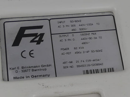 KEB F4 Combivert 21.F4.C1R-4K04  62 KVA 45KW
