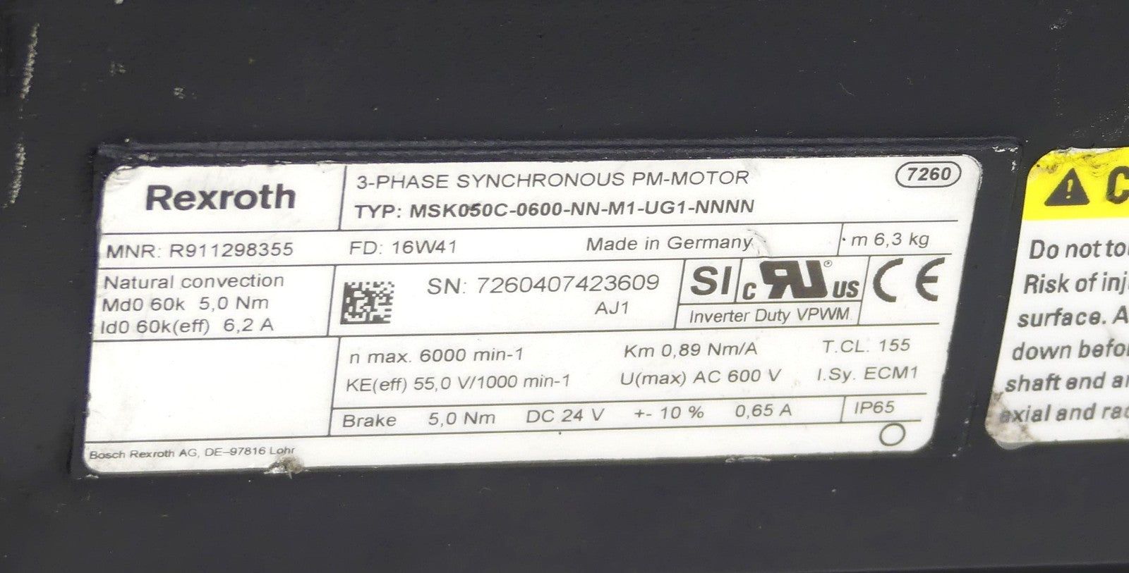 Rexroth MSK050C-0600-NN-M1-UG1-NNNN