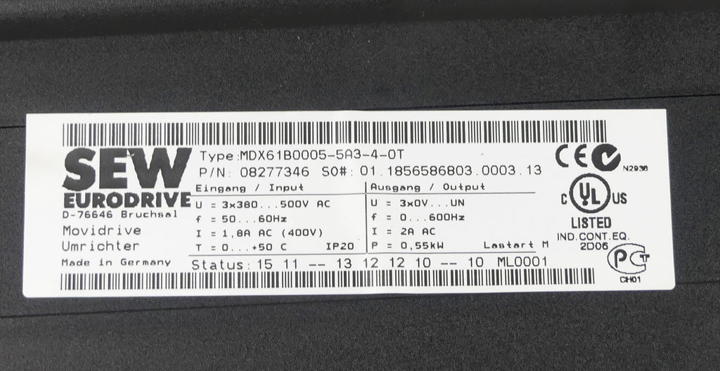 SEW MOVIDRIVE MDX61B0005-5A3-4-0T