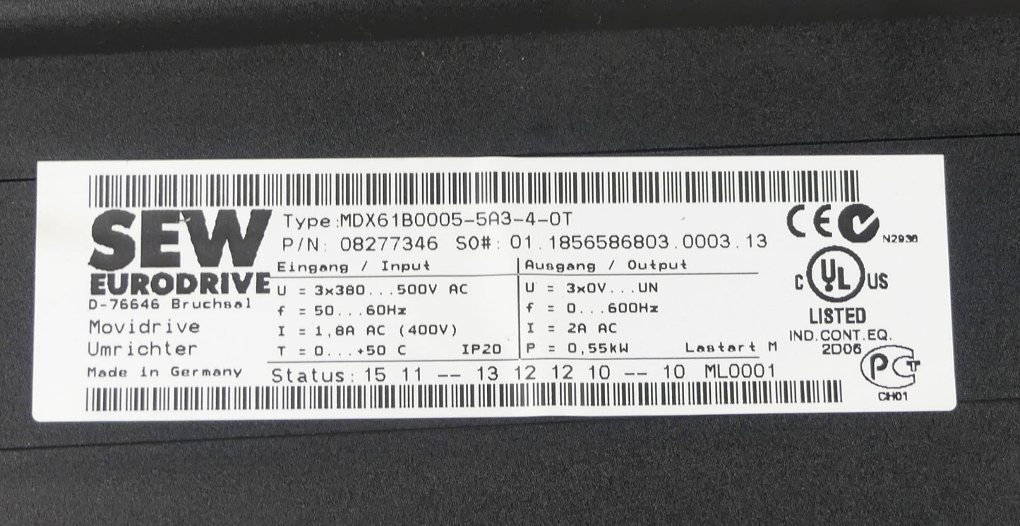 SEW MOVIDRIVE MDX61B0005-5A3-4-0T