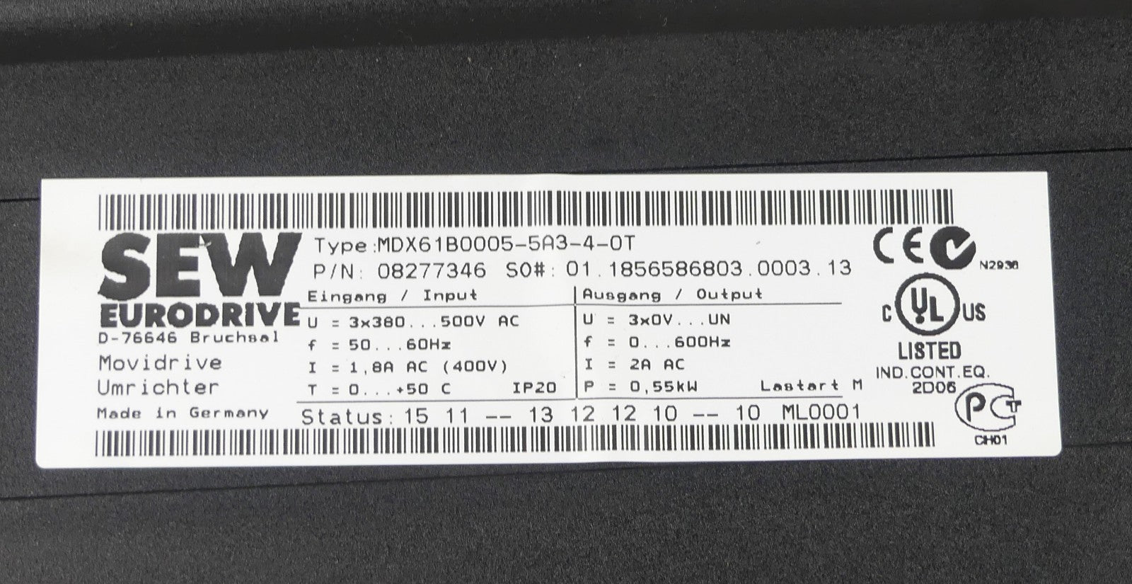 SEW MOVIDRIVE MDX61B0005-5A3-4-0T