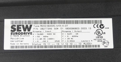 SEW MOVIDRIVE MDX61B0005-5A3-4-0T