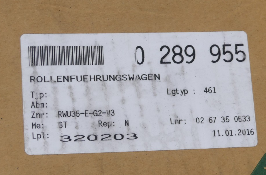 INA RWU35-E-G2 V3 Führungswagen
