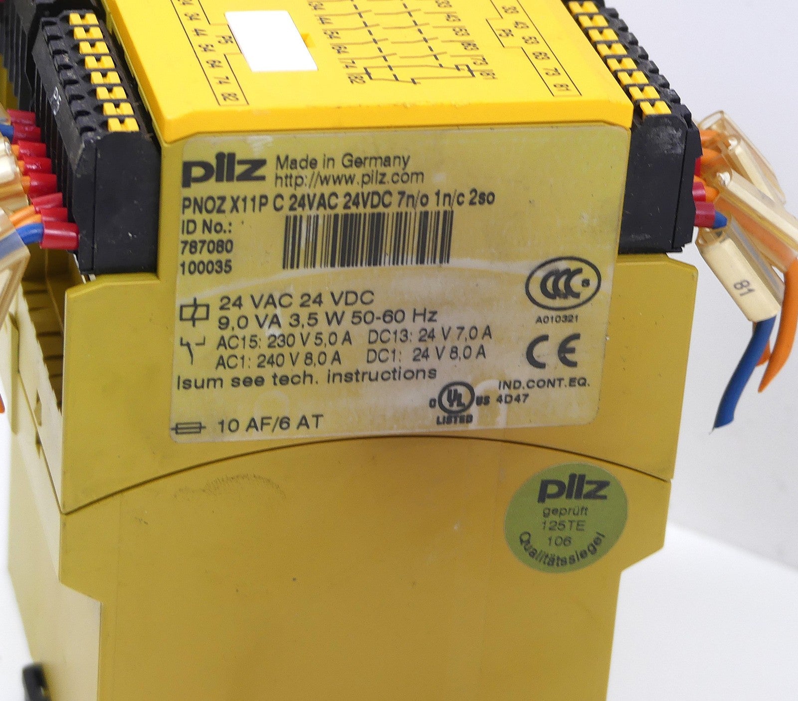 Pilz PNOZ X11P C 24VAC 24VDC 7n/o 1n/C 2So, 787080