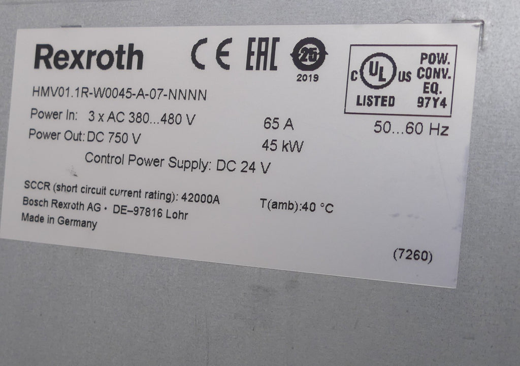 Rexroth Indradrive HMV01.1R-W0045-A-07-NNNN