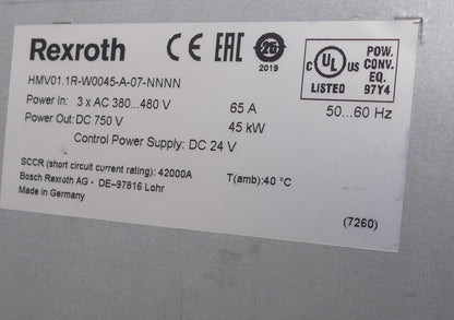 Rexroth Indradrive HMV01.1R-W0045-A-07-NNNN
