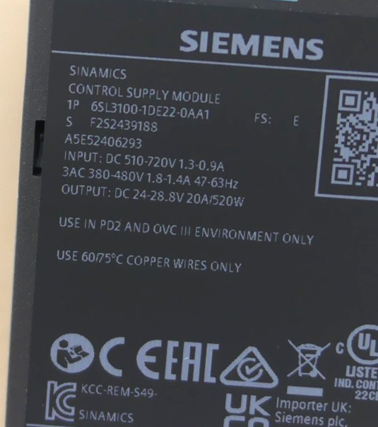 Siemens 6SL3100-1DE22-0AA1