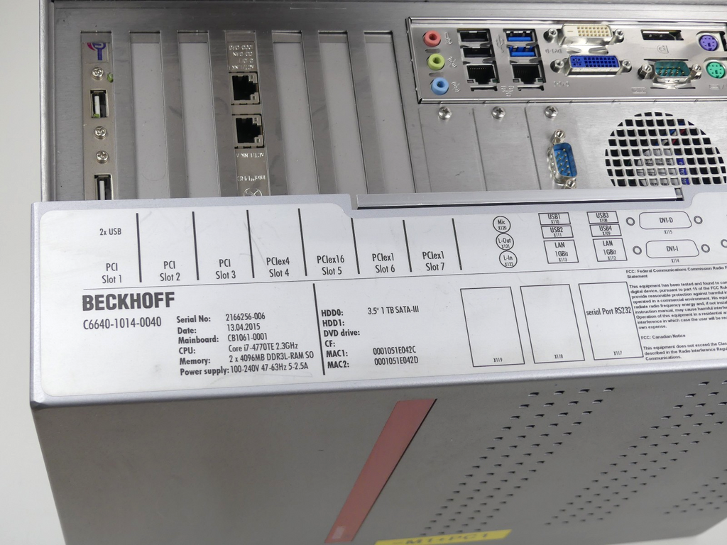 Beckhoff C6640-1014-0040 Industrie PC Schaltschrank