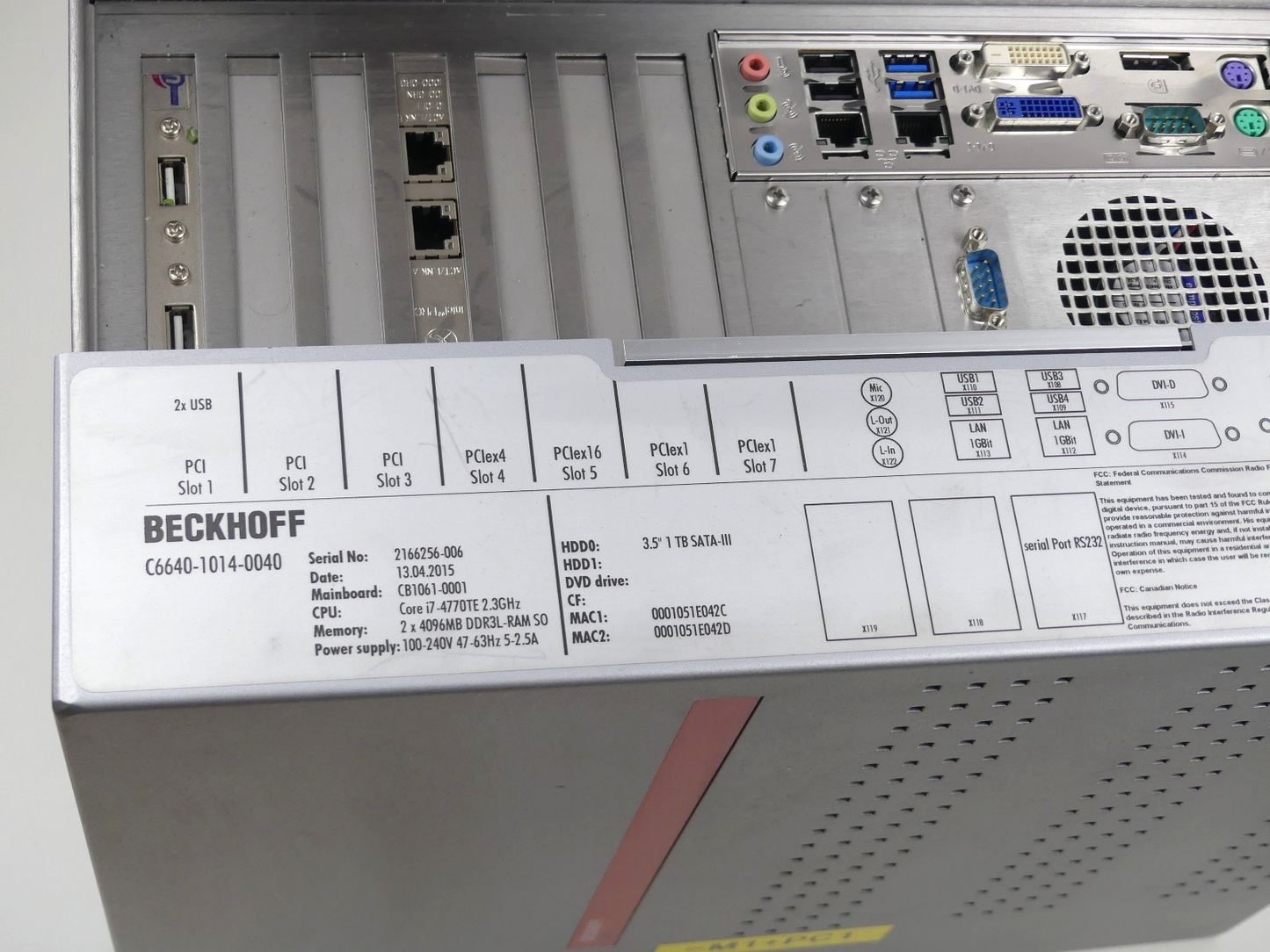 Beckhoff C6640-1014-0040 Industrie PC Schaltschrank