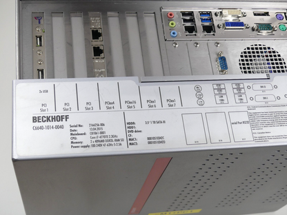 Beckhoff C6640-1014-0040 Industrie PC Schaltschrank