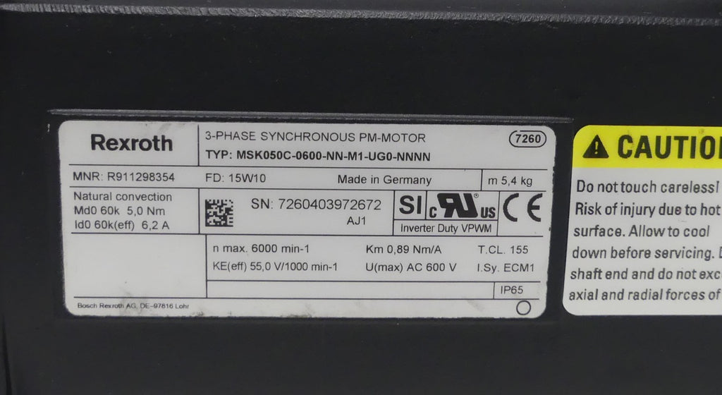 Rexroth MSK050C-0600-NN-M1-UG0-NNNN