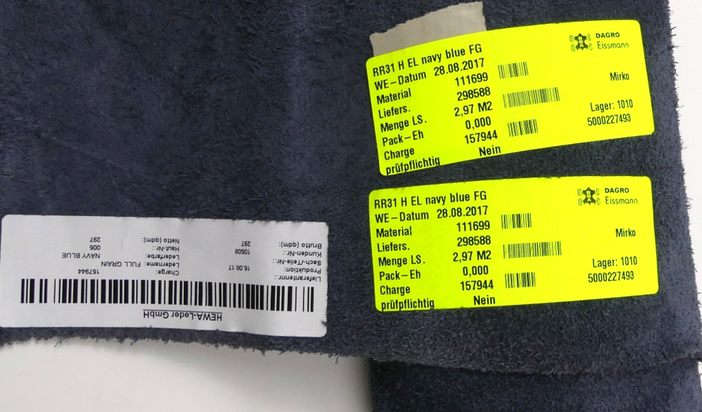 Leder 2,97m2   FULL GRAIN lederfarbe NAVY BLUE FG