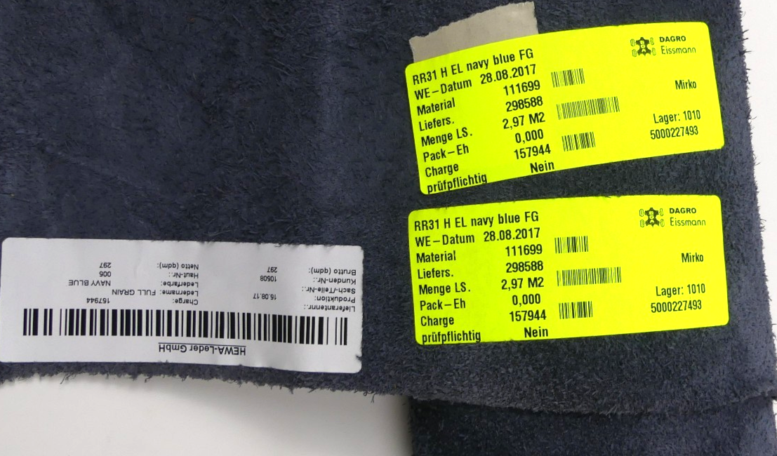 Leder 2,97m2   FULL GRAIN lederfarbe NAVY BLUE FG