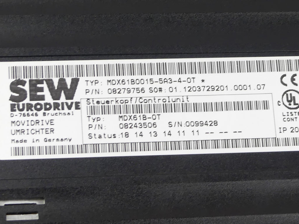 SEW Eurodrive MDX61B0015-5A3-4-0T