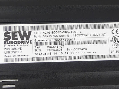 SEW Eurodrive MDX61B0015-5A3-4-0T