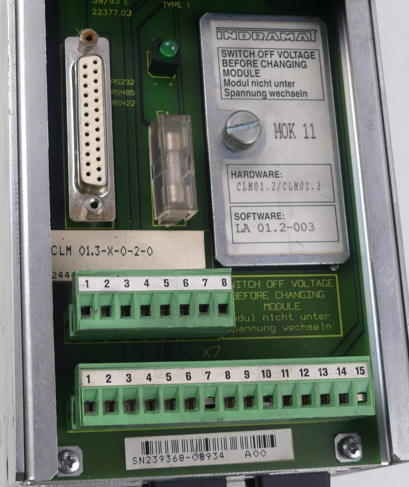 INDRAMAT CLM 01.3-X-0-2-0 / MOK 11 Servo Controller