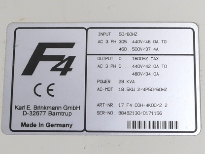KEB F4Combivert  17.F4.C0H-4K00/2.2
