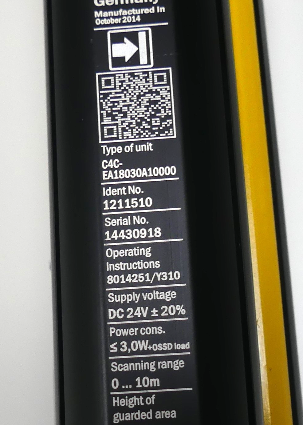Sick Sicherheitslichtvorhang  C4C-SA18030A10000 + EA18030A10000