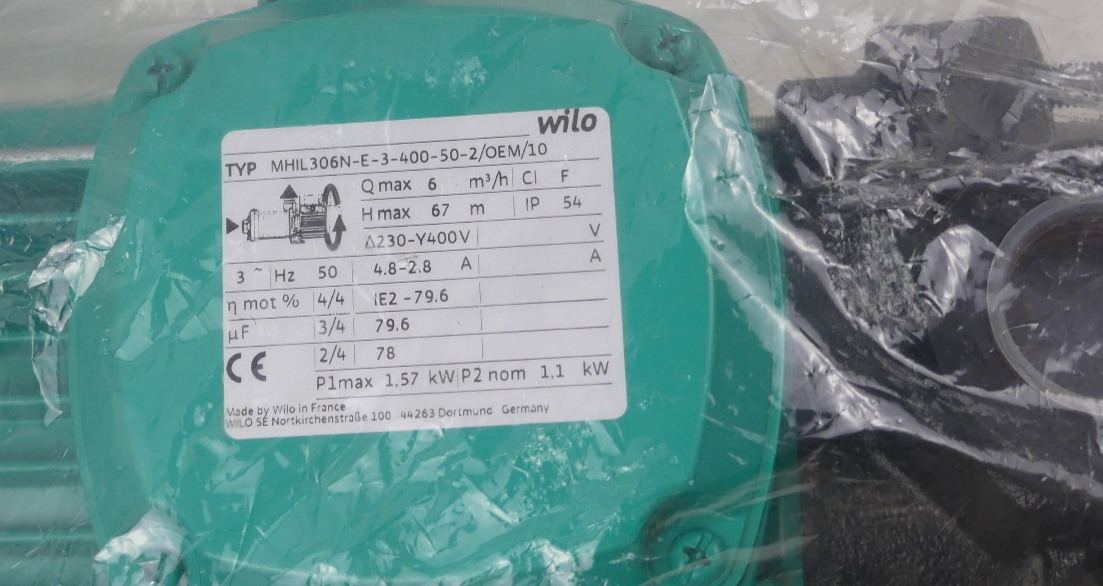 Wilo MHIL306N-E-3-400-50-2/OEM/10