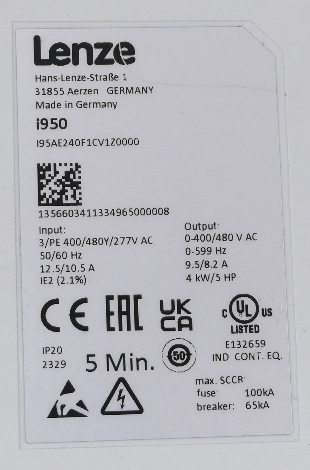 Lenze I95AE240F1CV1Z0000 Servowechselrichter