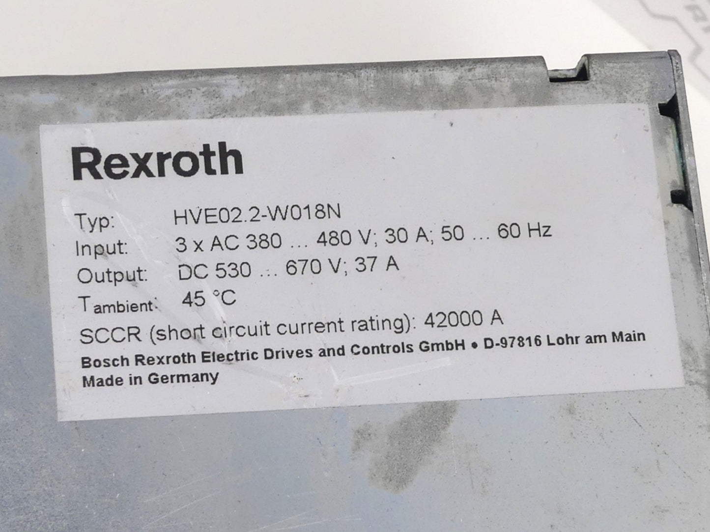 REXROTH HVE02.2-W018N