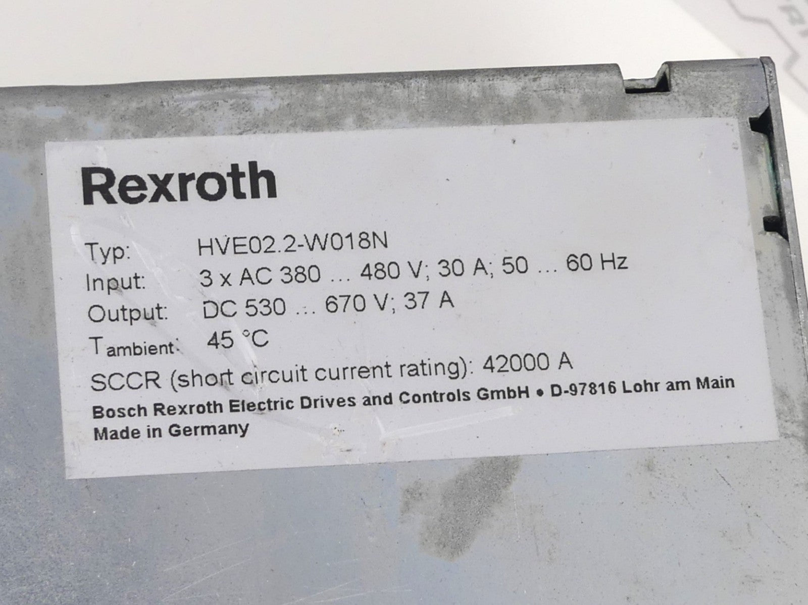 REXROTH HVE02.2-W018N