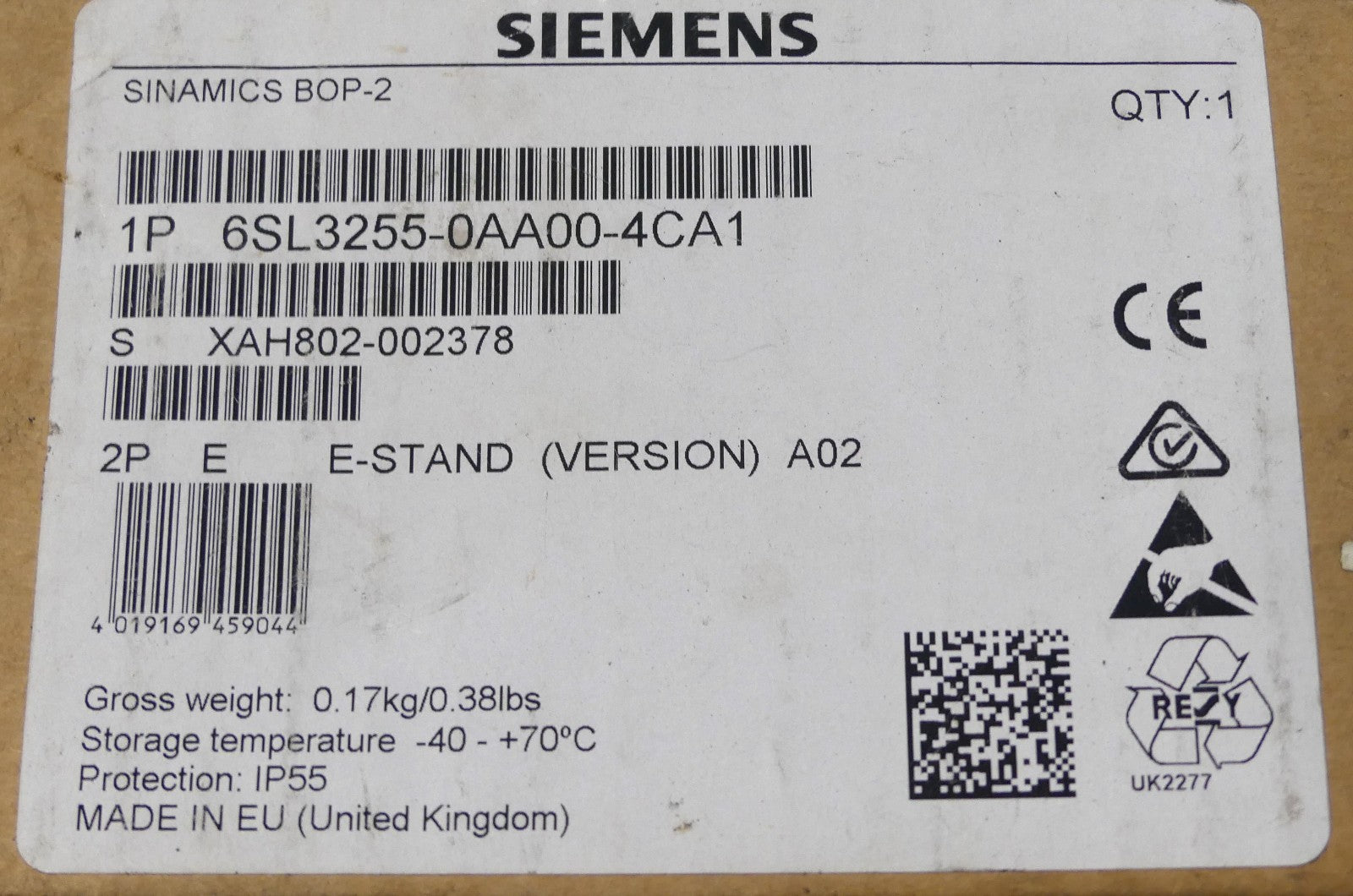 SIEMENS 6SL3255-0AA00-4CA1