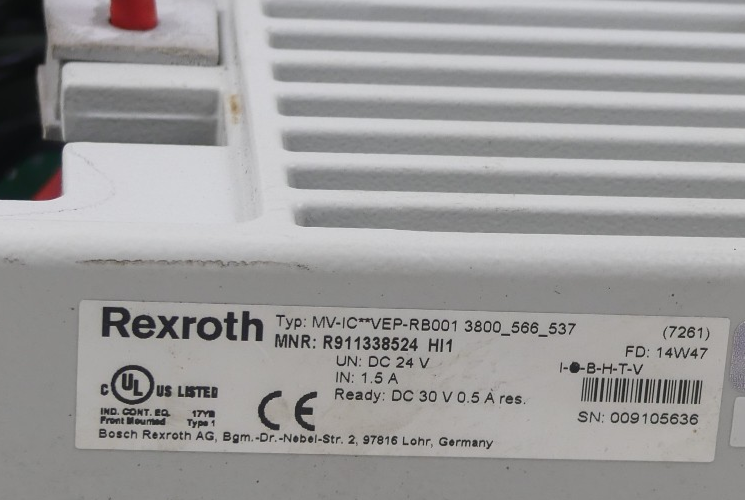 REXROTH MV-IC**VEP-RB001 3800 _566_537 - Operator Panel; R911338524 HI1