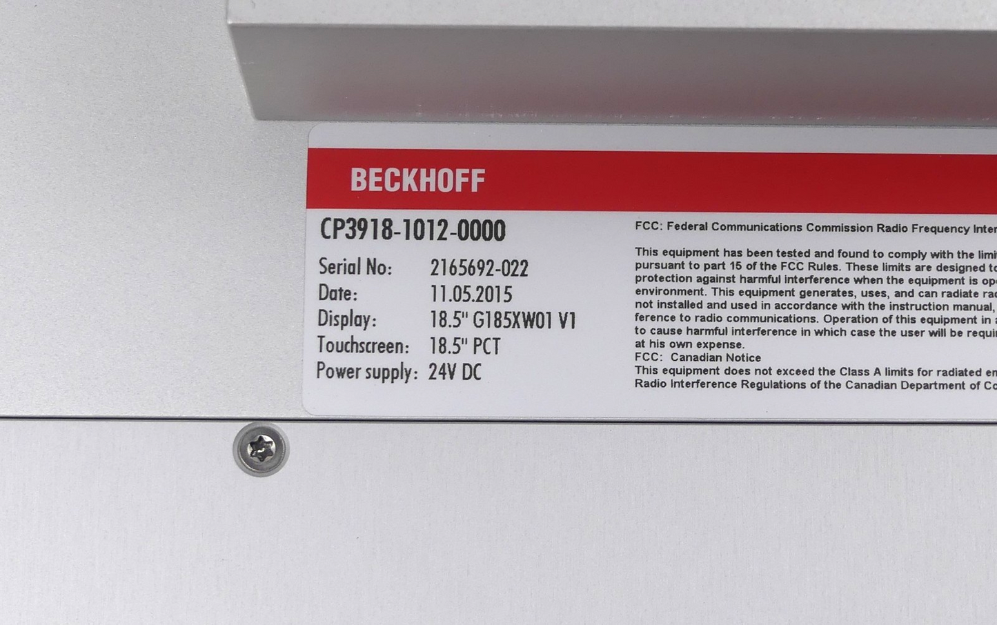 Beckhoff CP3918-1012-0000   UNBENUTZT