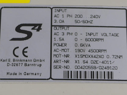 KEB S4 Combivert  X1.S4.D2E-4011