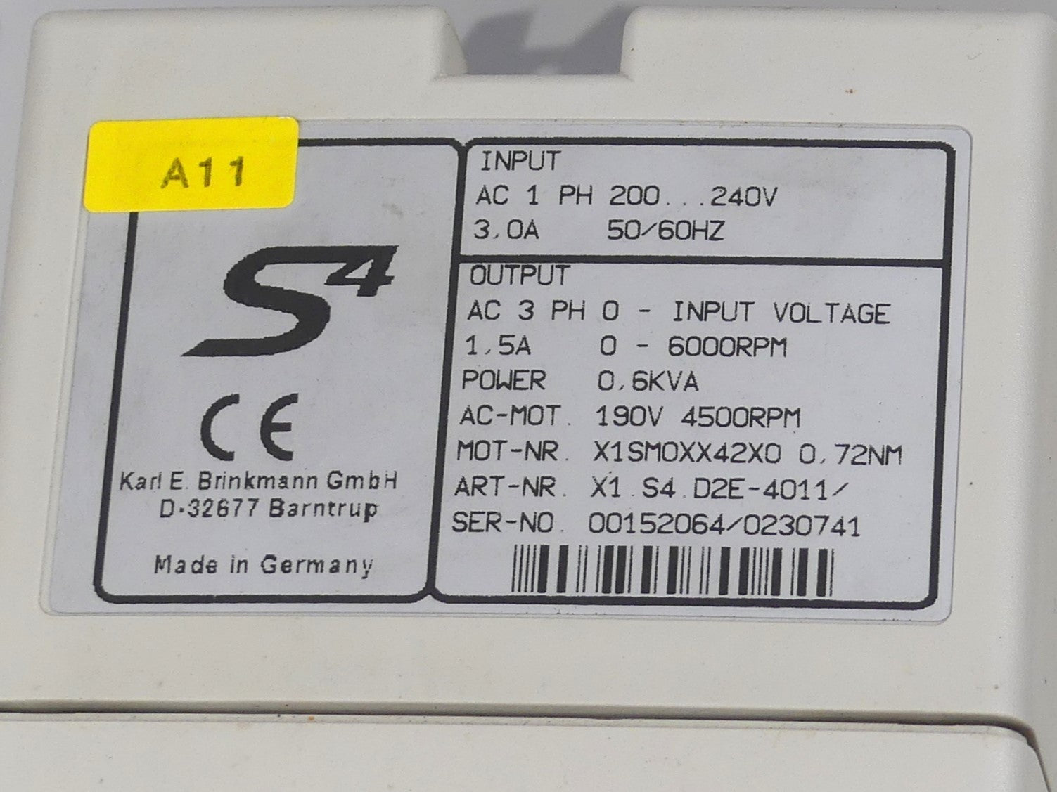 KEB S4 Combivert  X1.S4.D2E-4011