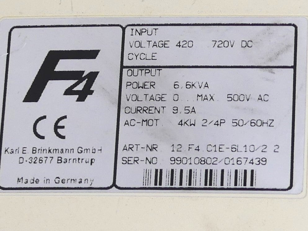 KEB F4 Frequenzumrichter 12.F4.C1E-6L10/2.2