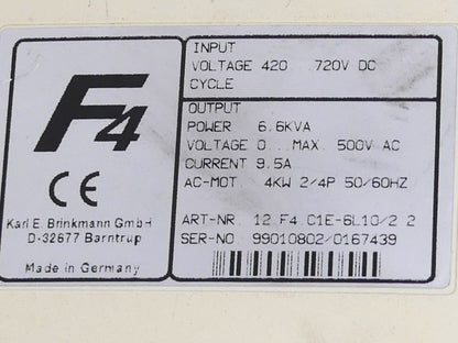 KEB F4 Frequenzumrichter 12.F4.C1E-6L10/2.2