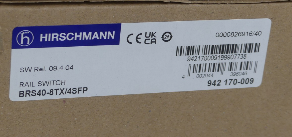 Hirschmann  BRS40-8TX/4SFP Managed Industrial Switch for DIN Rail