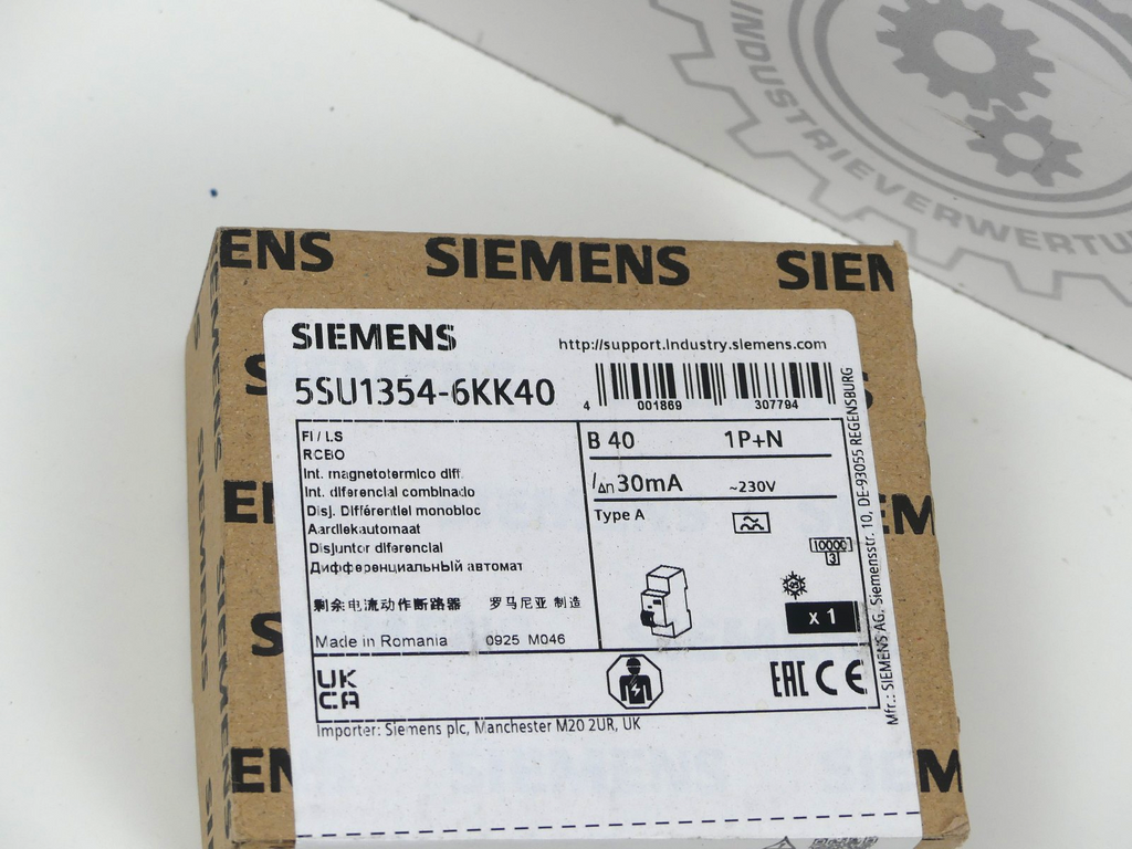 Siemens Dig.Industr. FI/LS-Schalter 5SU1354-6KK40 Leitungsschutz Schutzschalter