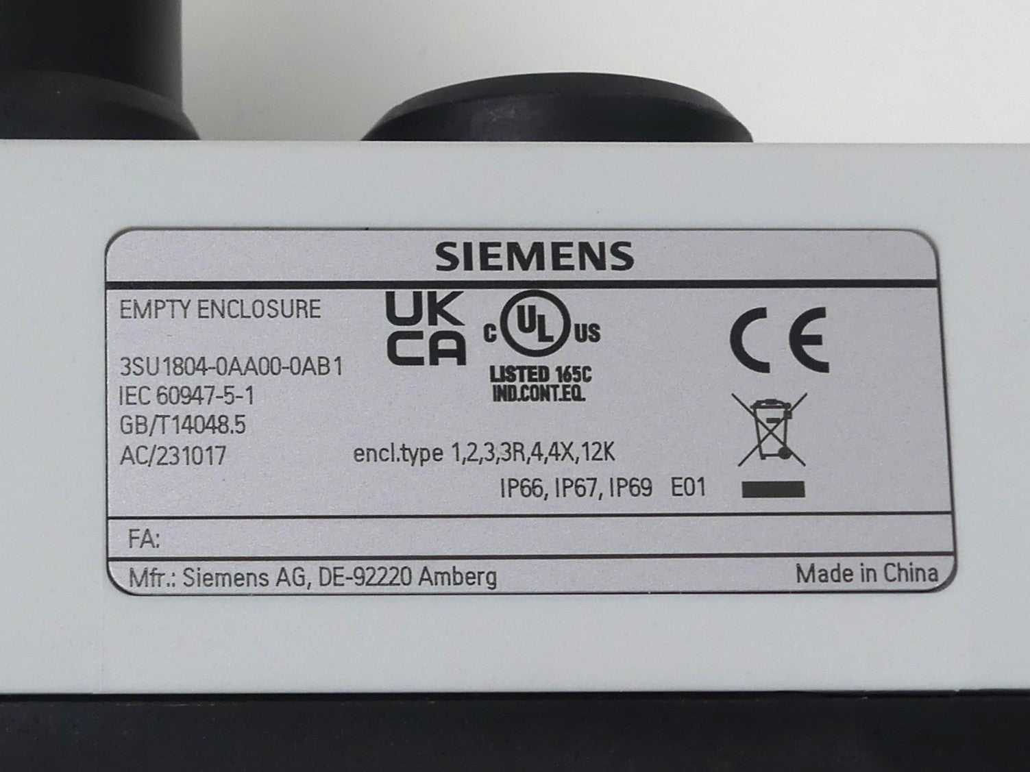 Siemens 3SU1804-0AA00-0AB1