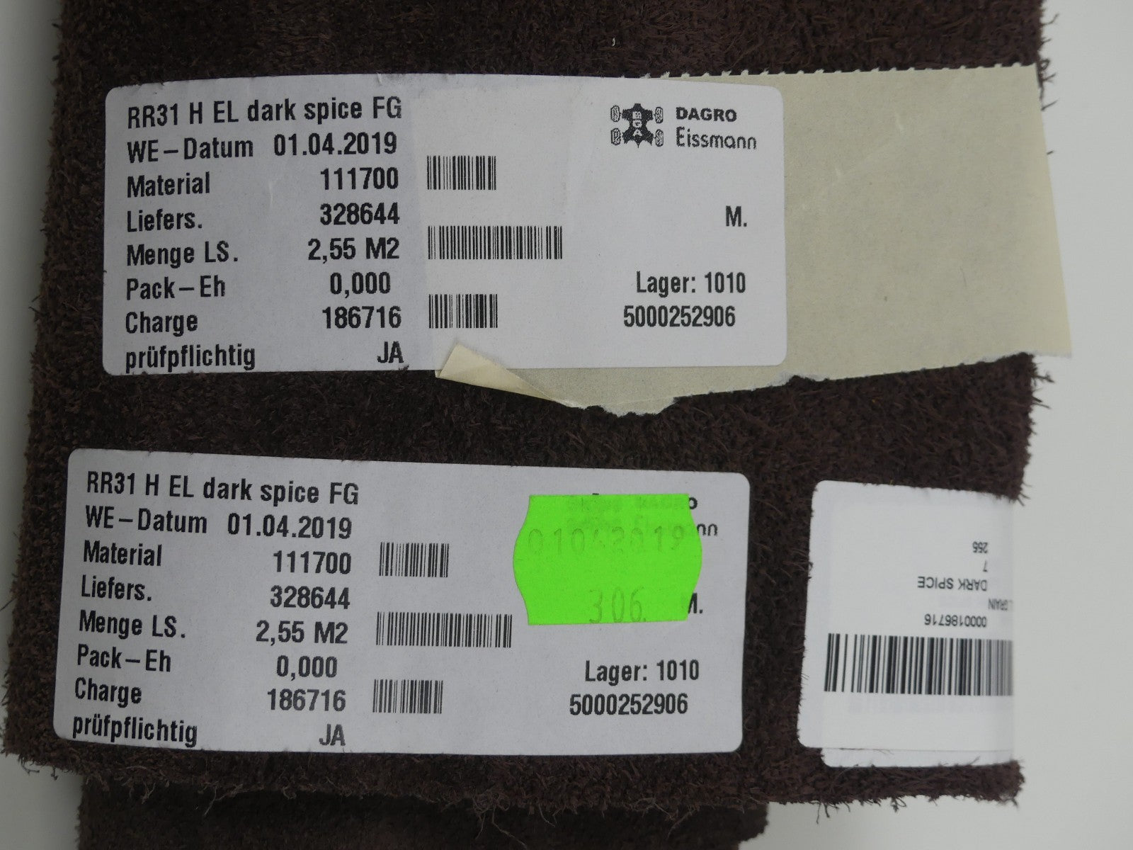 Leder 2,55m2   FULL GRAIN lederfarbe DARK SPICE(braun farbe)