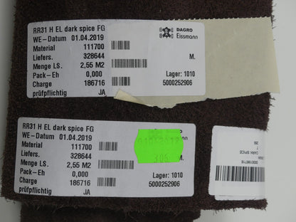 Leder 2,55m2   FULL GRAIN lederfarbe DARK SPICE(braun farbe)