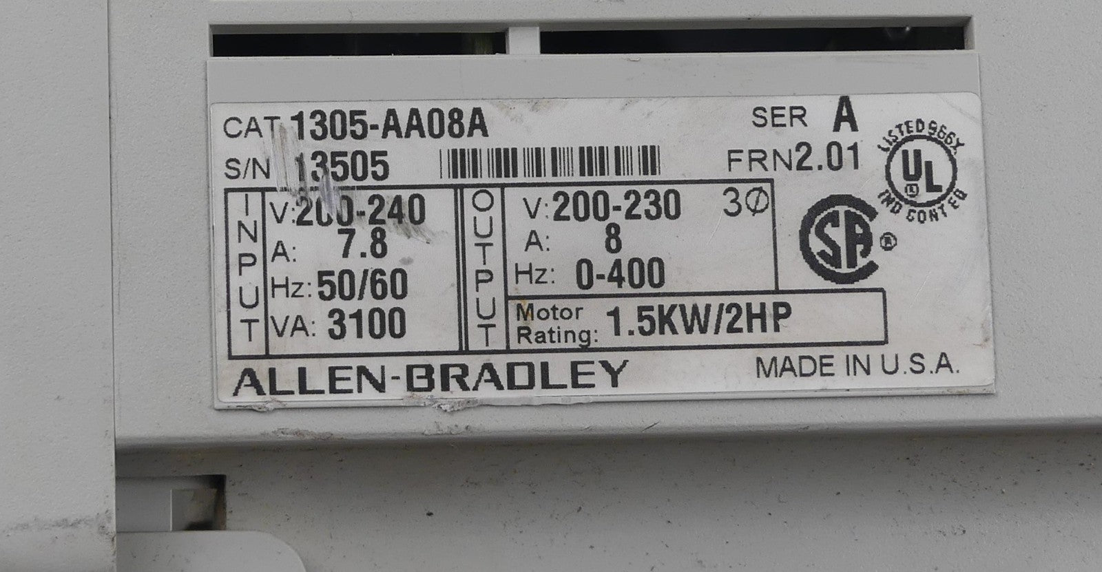 ALLEN-BRADLEY 1305-AA08A