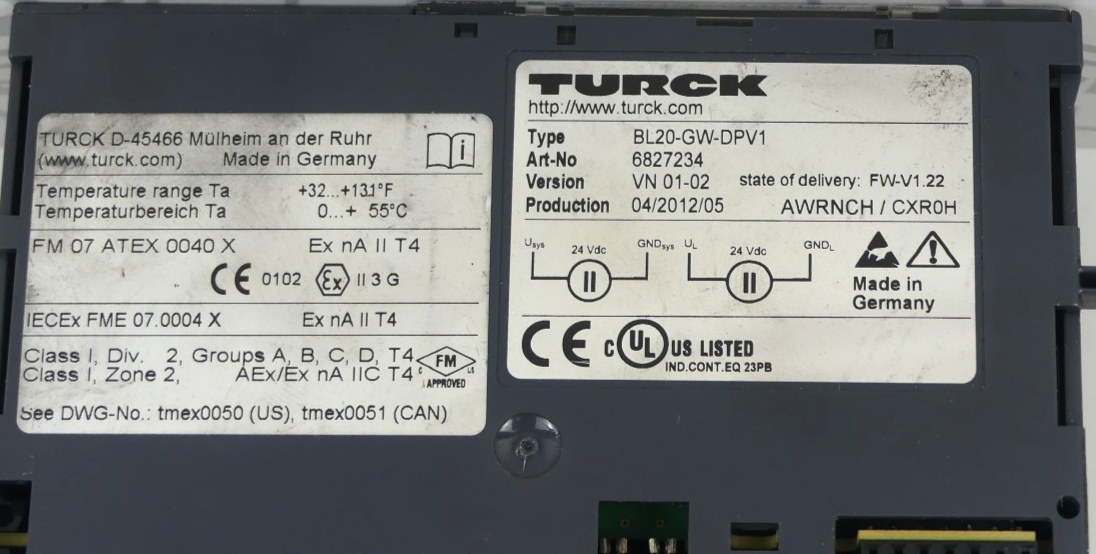 TURCK BL20-GW-DPV1