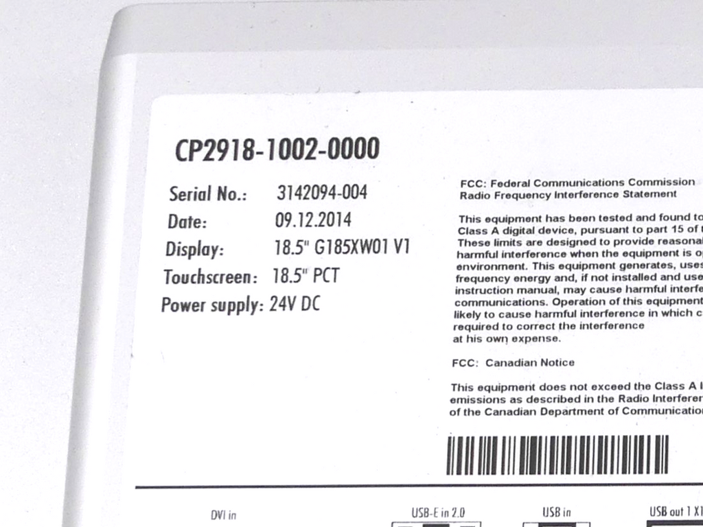 Beckhoff CP2918-1002-0000