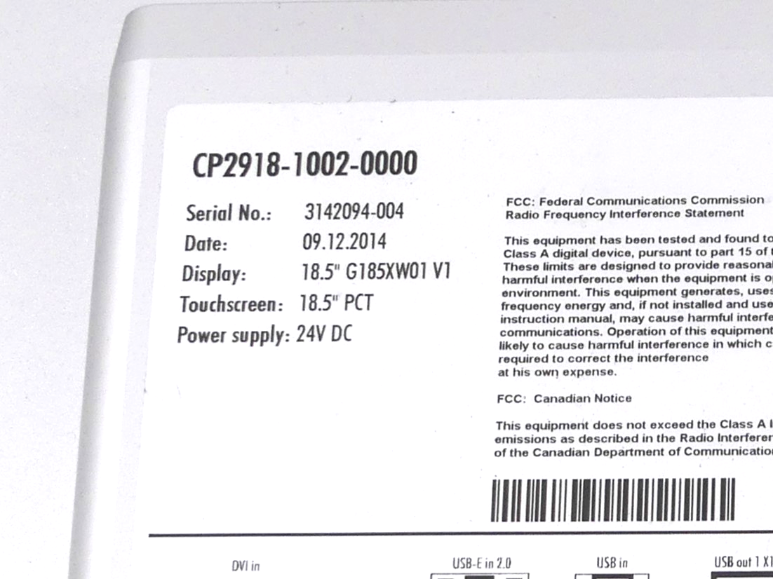 Beckhoff CP2918-1002-0000