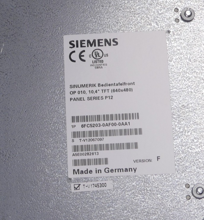 Siemens 6FC5203-0AF00-0AA1  version:F